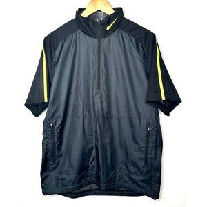 Nike Mens Golf Jacket 1/4 Zip Pullover Banff Springs Wind Breaker Black Medium